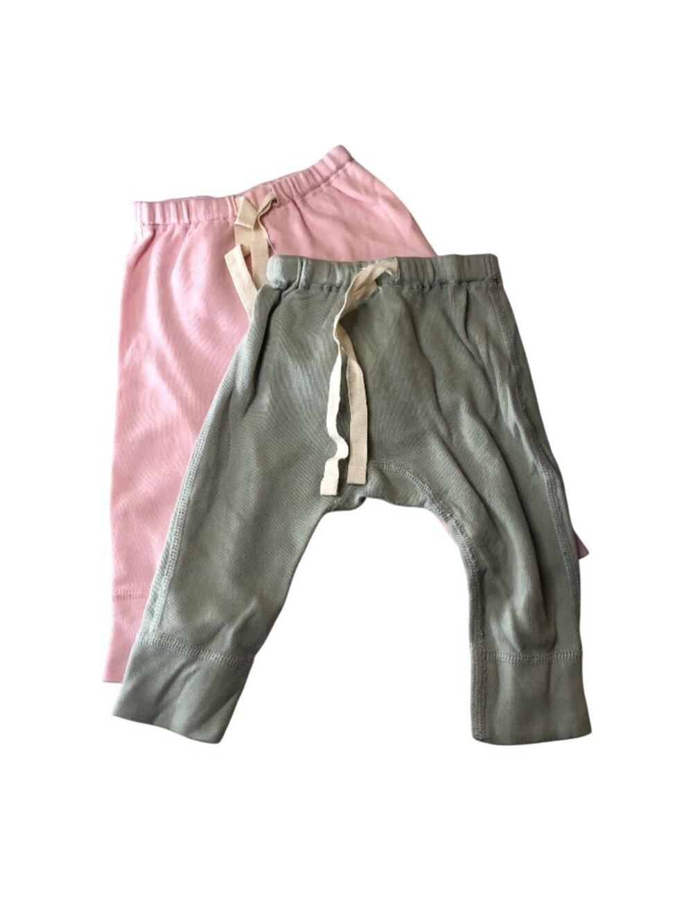 Sapling Baby Girls Pants Gray & Pink Heart Patch Design 0-3m